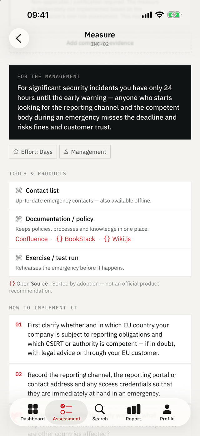 NIS2 Readiness Audit on iPhone — Guidance: Steps, common mistakes, effort, and the audit evidence.