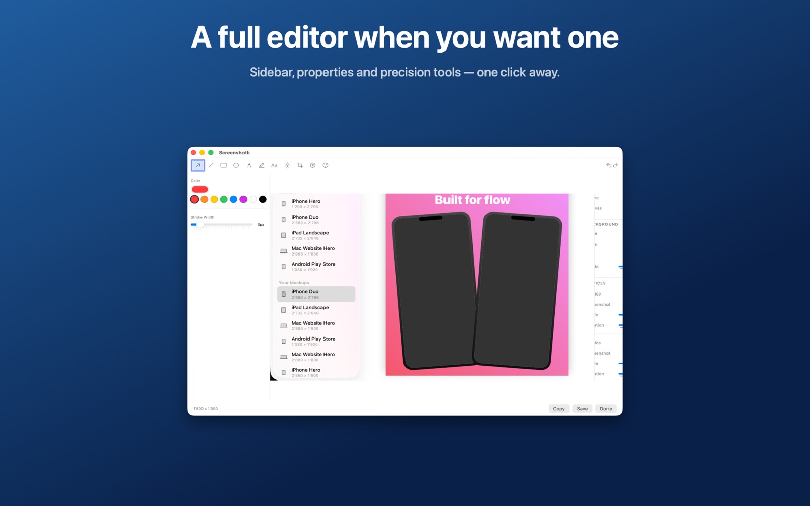 Full editor annotating a captured screenshot.